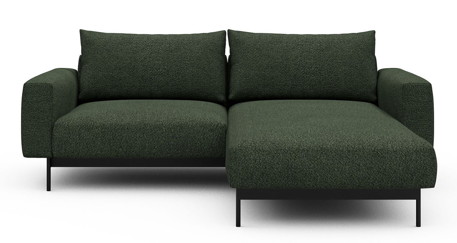 Divano con penisola chaise longue Arthon D1 - Vanora 869 Deep Green