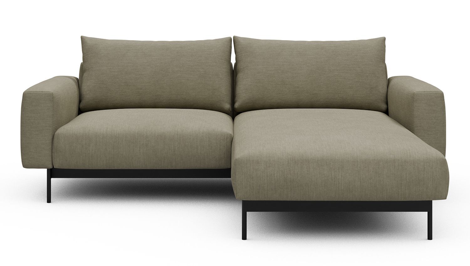 Divano con penisola chaise longue Arthon D1 - Vivus 571 Dusty Sand