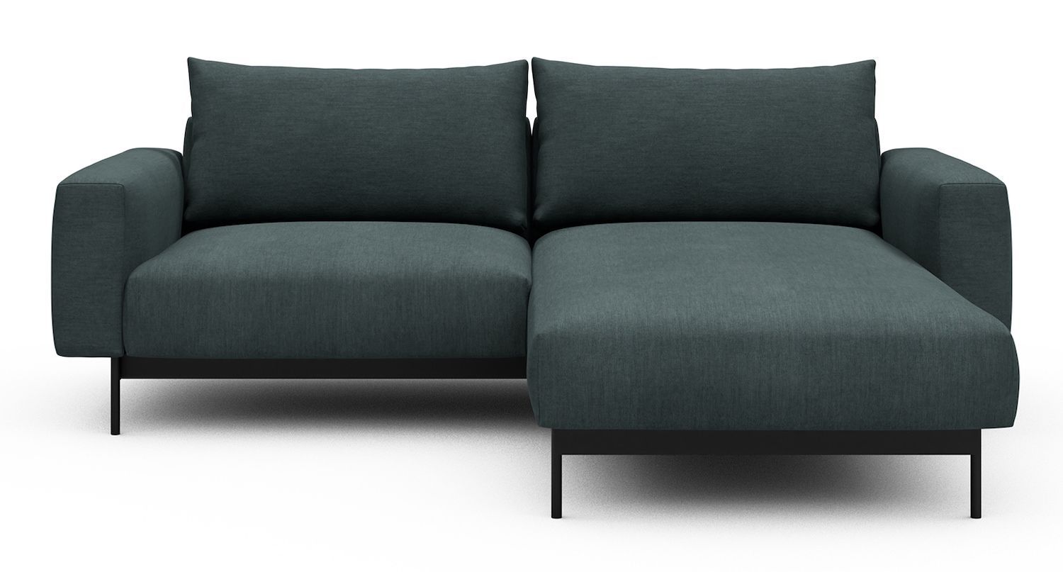 Divano con penisola chaise longue Arthon D1 - Vivus 573 Dusty Blue