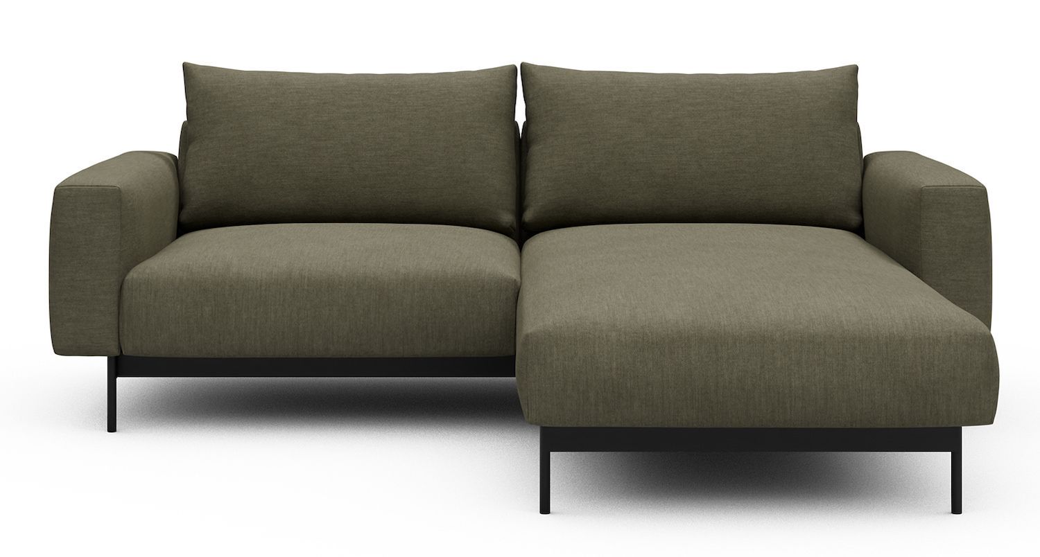 Divano con penisola chaise longue Arthon D1 - Vivus 575 Dusty Olive