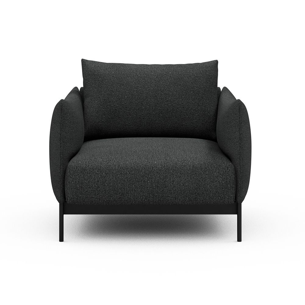 Poltrona da salotto o da camera Kayto - Bouclé 529 Charcoal