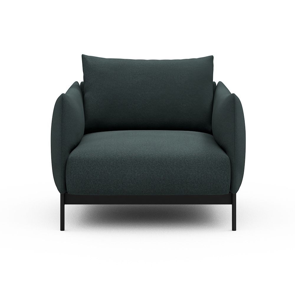 Poltrona da salotto o da camera Kayto - Mahoga 851 Dark Blue