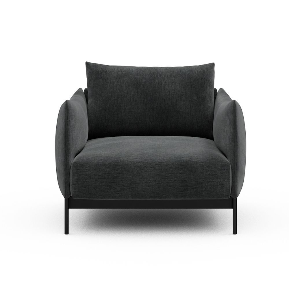 Poltrona da salotto o da camera Kayto - Smooth 811 Deep Warm Grey