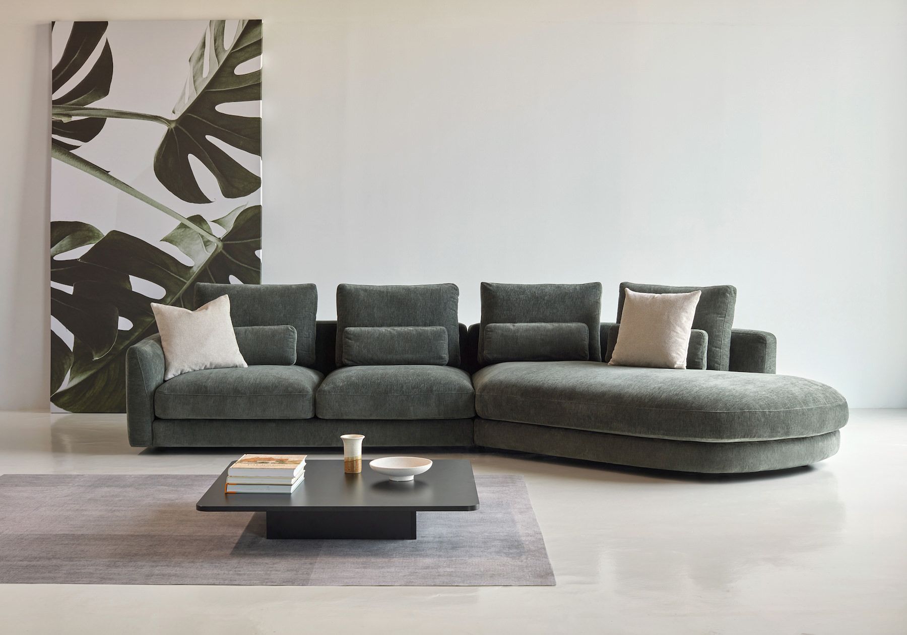 Divano moderno con penisola Vivole 2.5