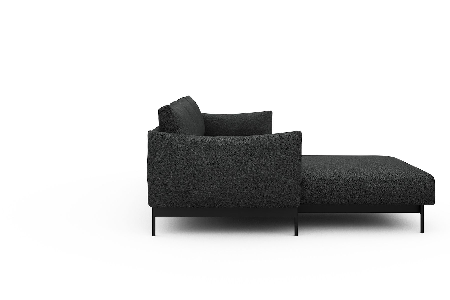 Divano con penisola Kayto B2 - Bouclé 529 Charcoal