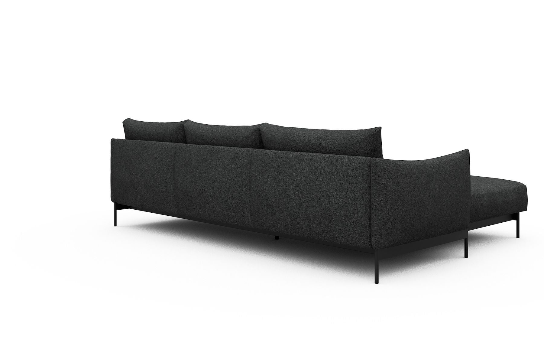 Divano con penisola Kayto B2 - Bouclé 529 Charcoal