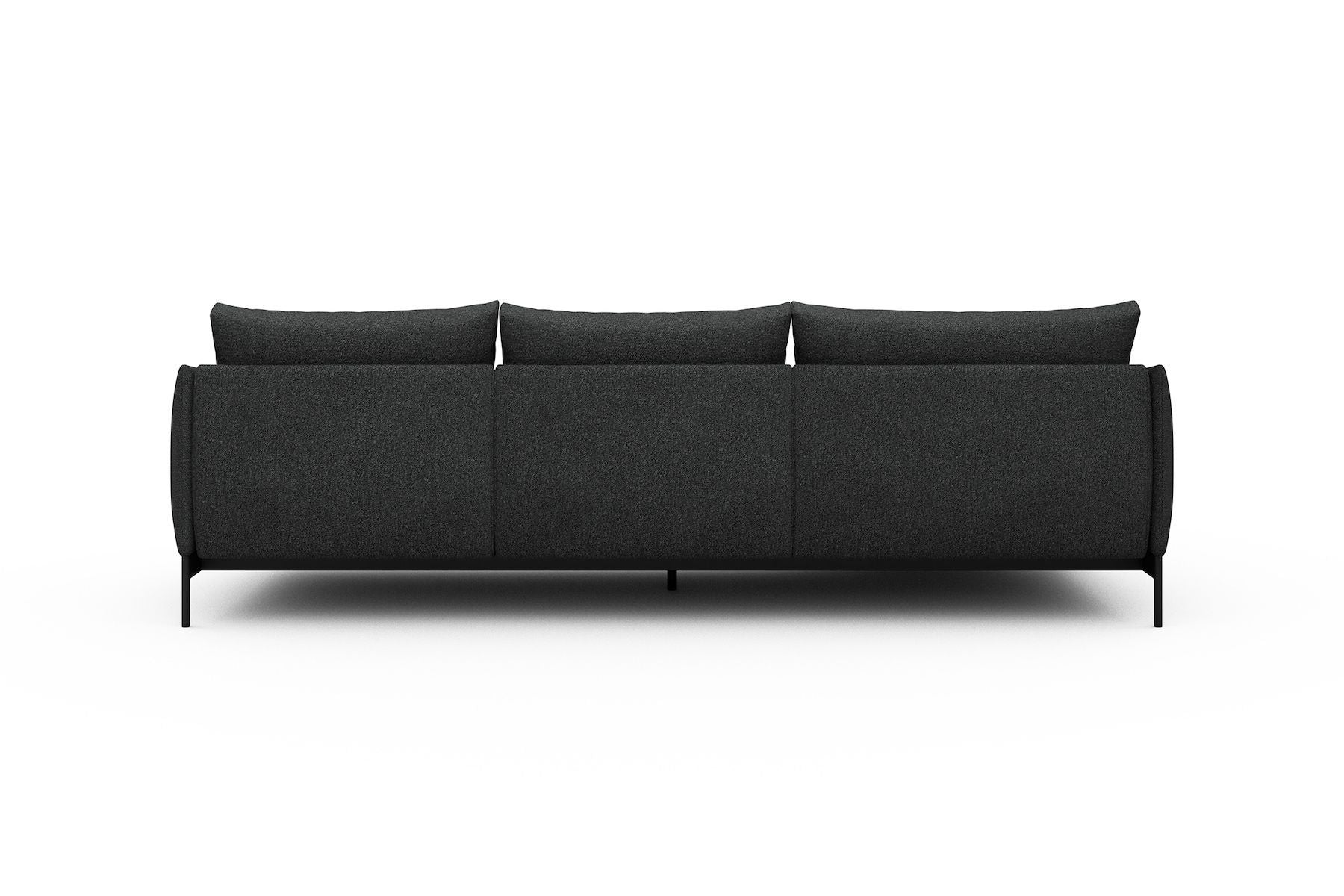 Divano con penisola Kayto B2 - Bouclé 529 Charcoal