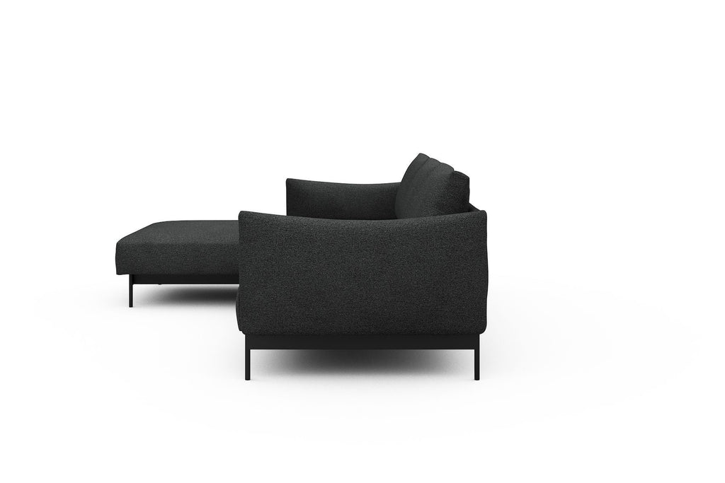 Divano con penisola Kayto B2 - Bouclé 529 Charcoal