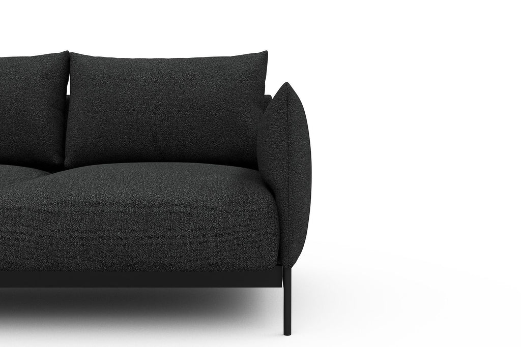 Divano con penisola Kayto B2 - Bouclé 529 Charcoal