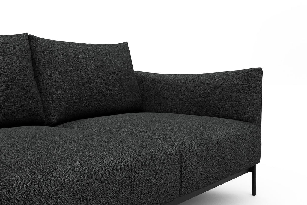 Divano con penisola Kayto B2 - Bouclé 529 Charcoal