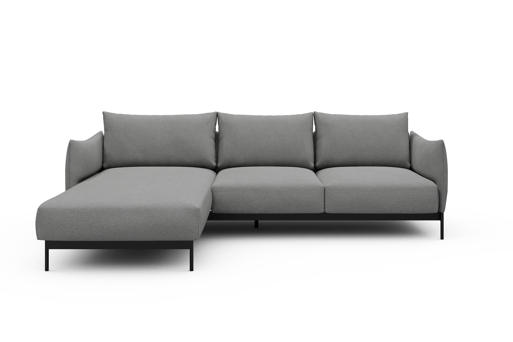 Divano con penisola Kayto B2 - Cura 764 Sand Grey