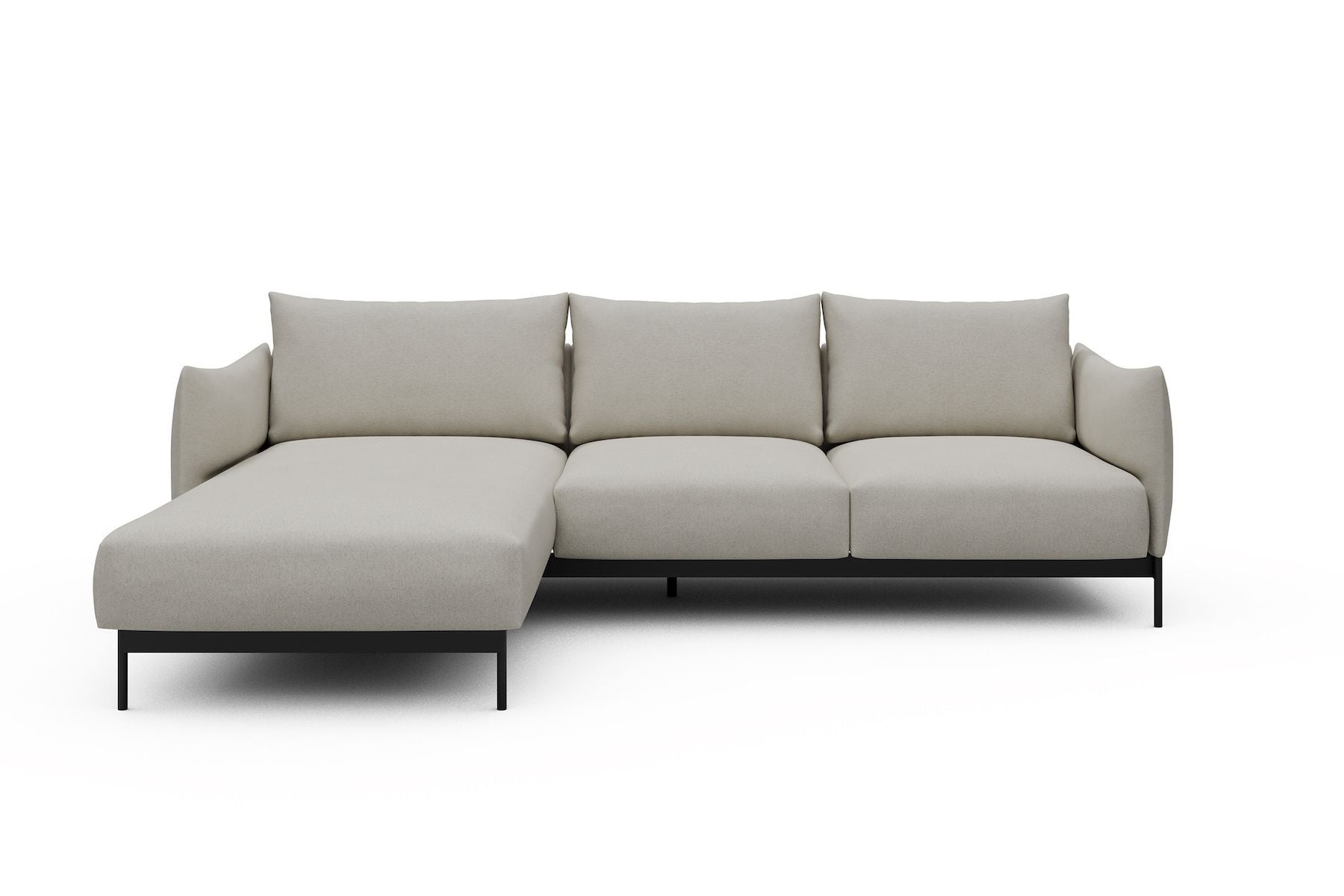 Divano con penisola Kayto B2 - Denari 487 Clean Beige