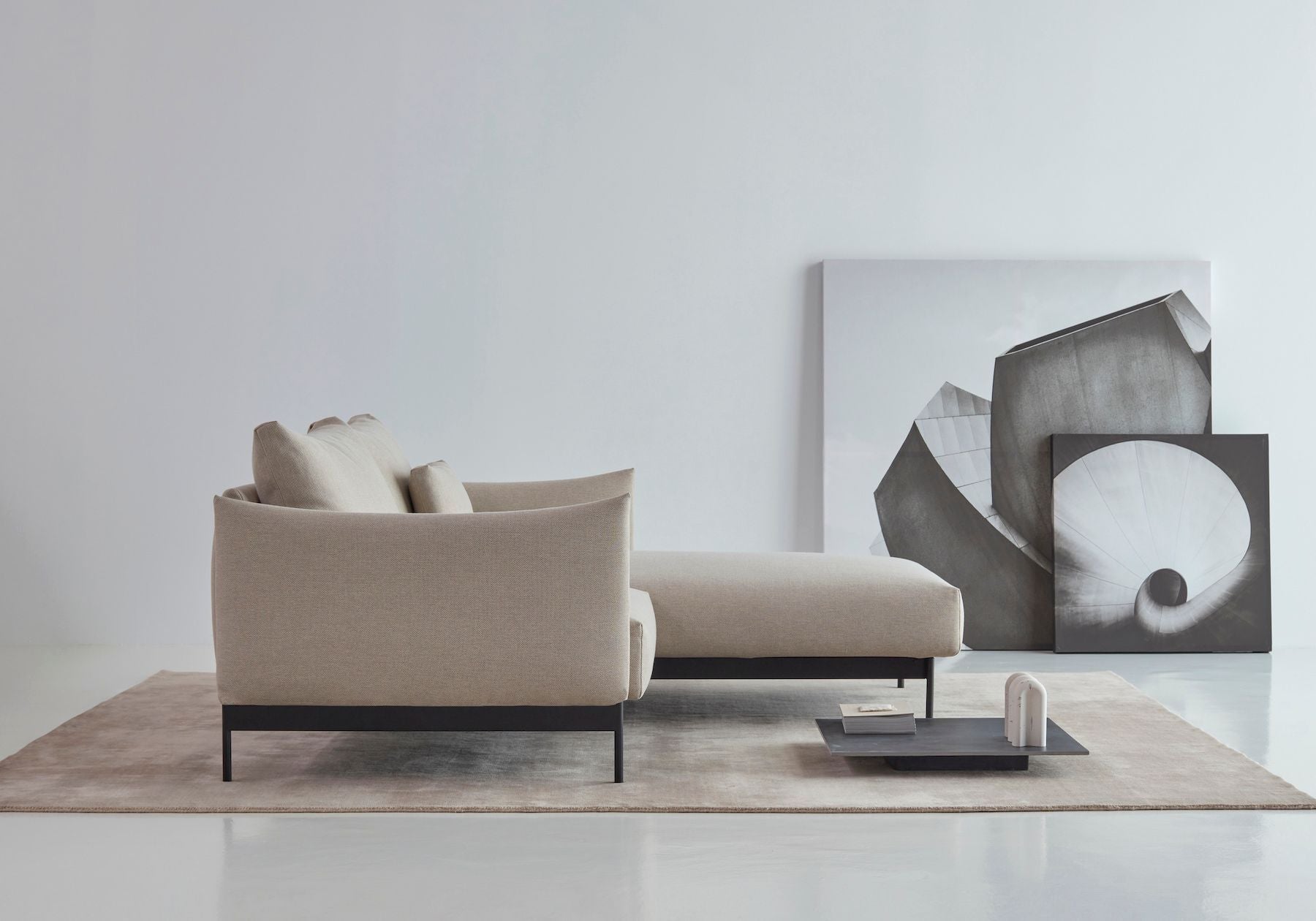 Divano con penisola Kayto D1 - Argus 584 Natural