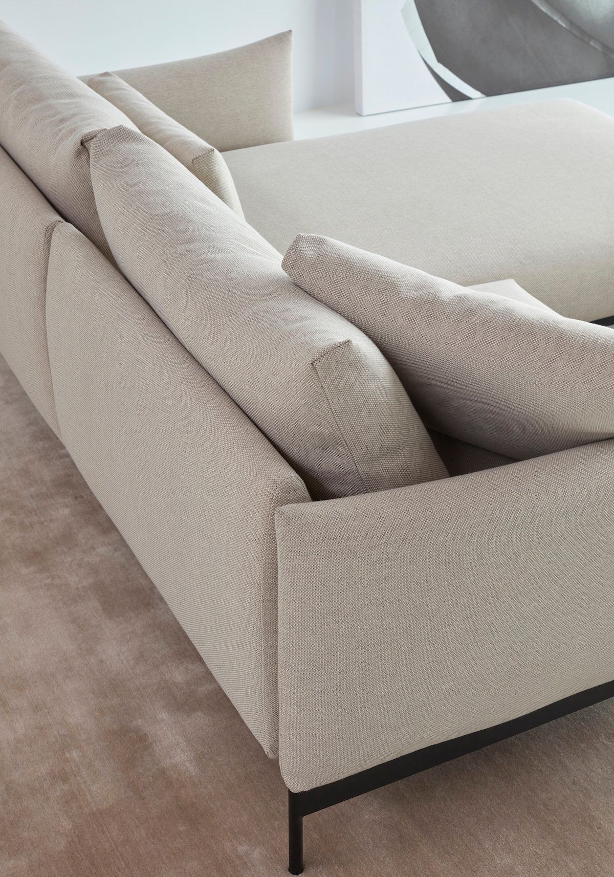 Divano con penisola Kayto D1 - Argus 584 Natural