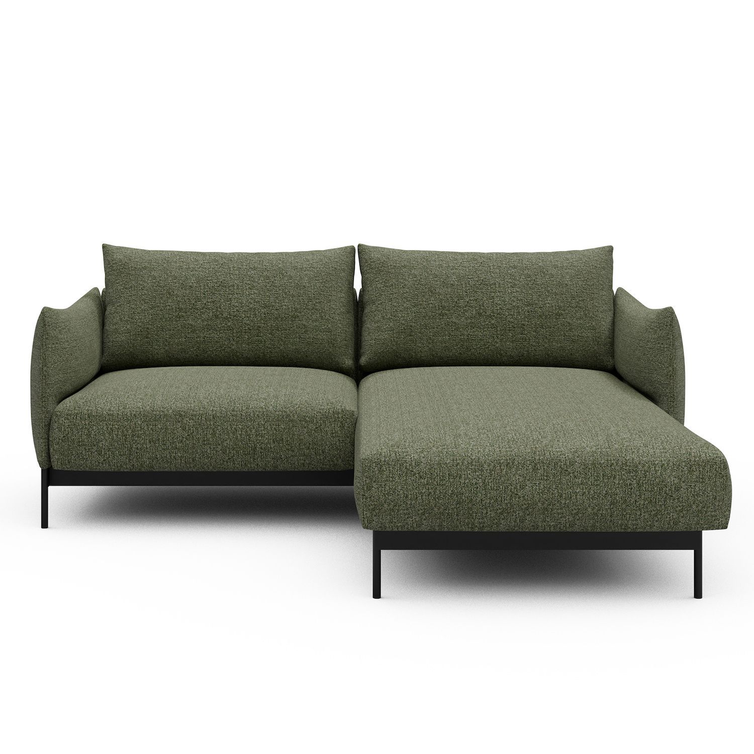 Divano con penisola Kayto D1 - Carreno 775 Vivid Green