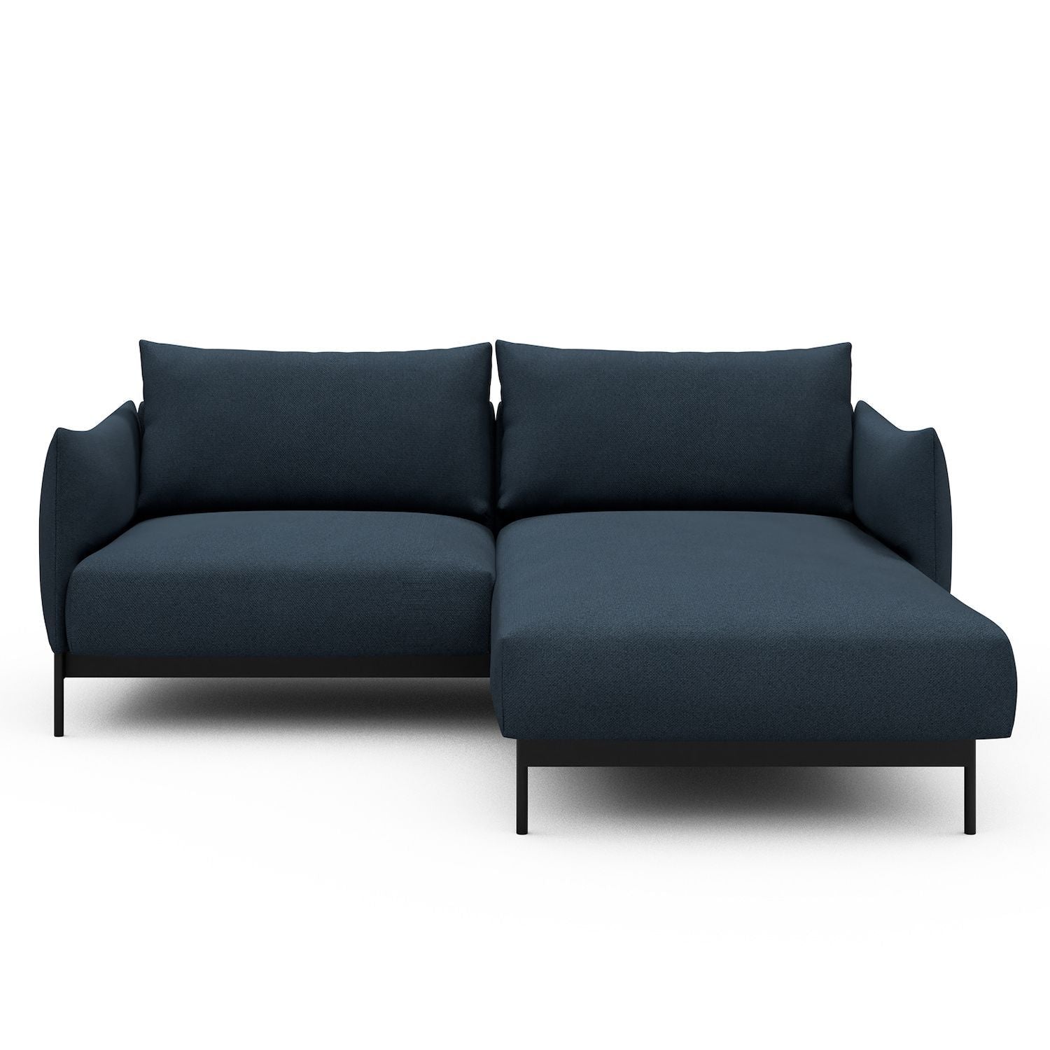 Divano con penisola Kayto D1 - Cura 768 Oxford Blue