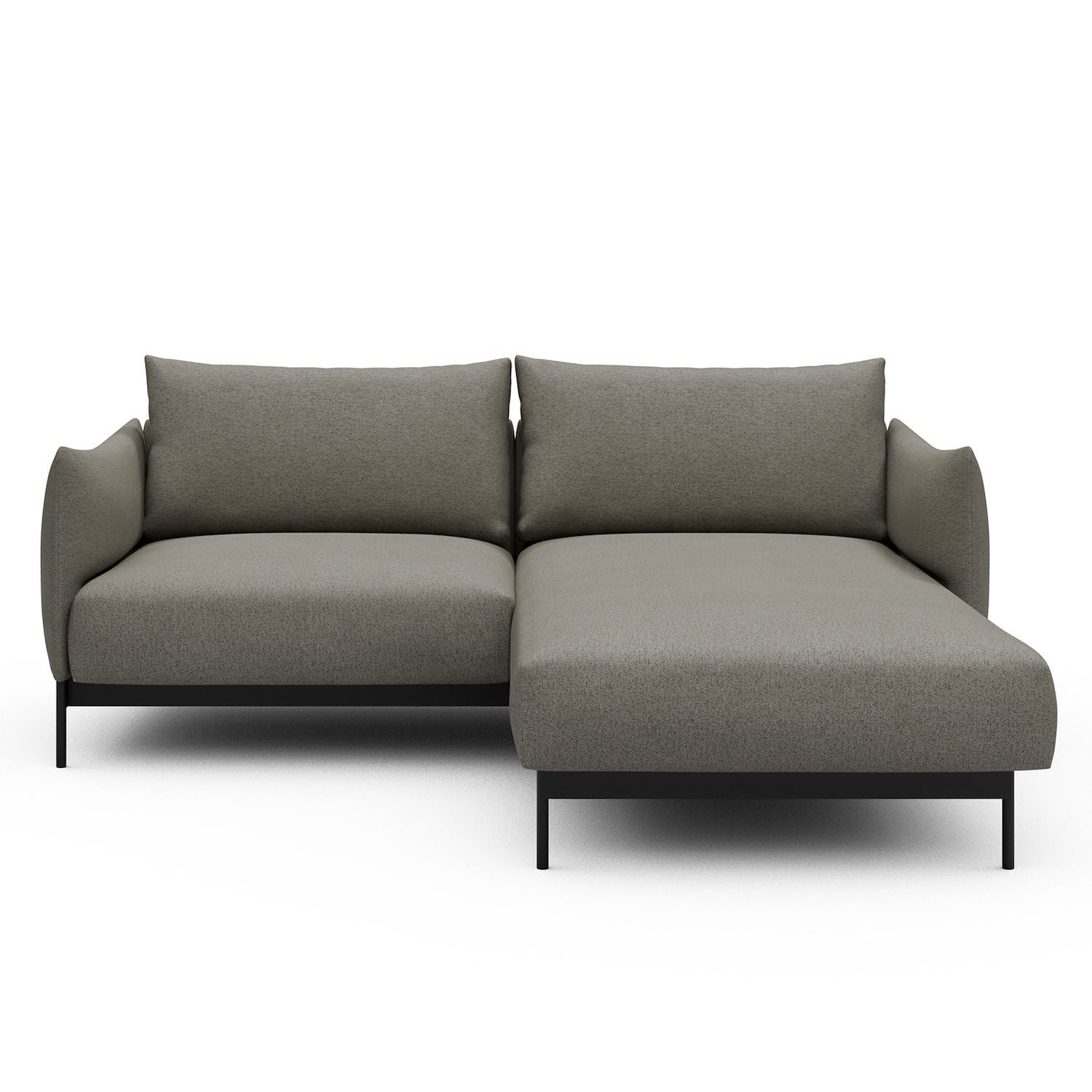 Divano con penisola Kayto D1 - Denari 486 Warm Grey