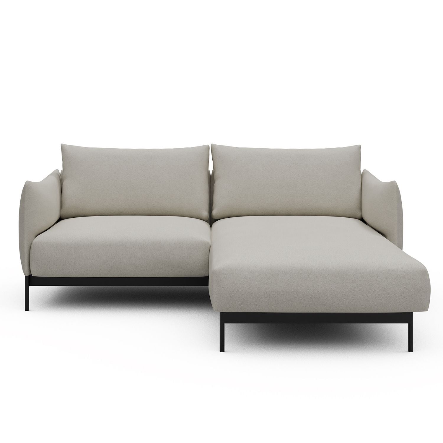 Divano con penisola Kayto D1 - Denari 487 Clean Beige