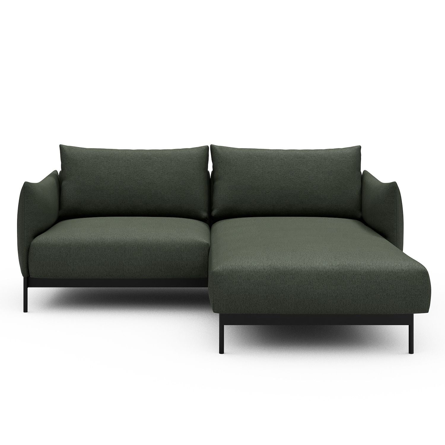 Divano con penisola Kayto D1 - Denari 488 Forest Green