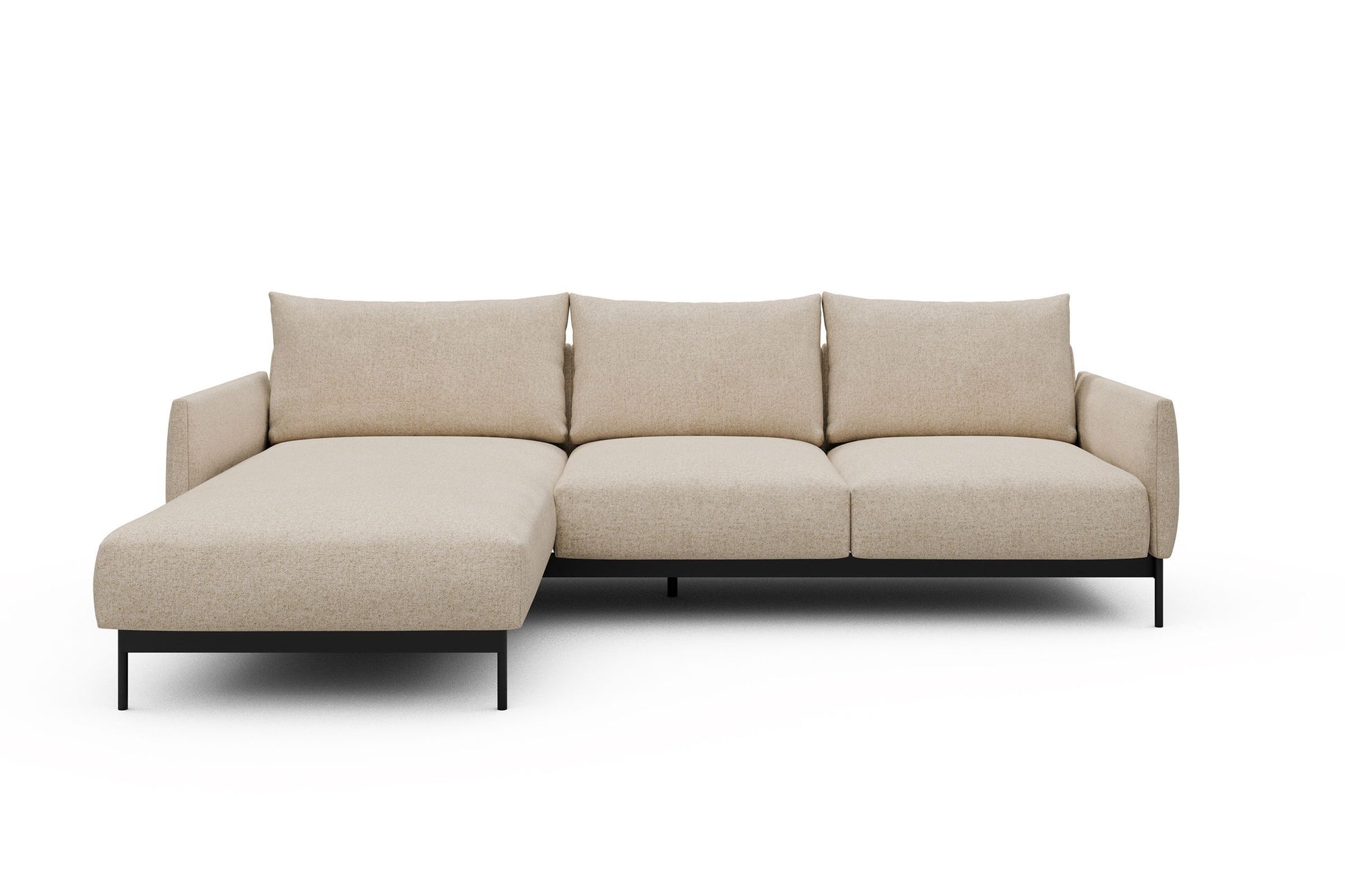 Divano con penisola Tokey B2 - Casone 496 Natural Beige