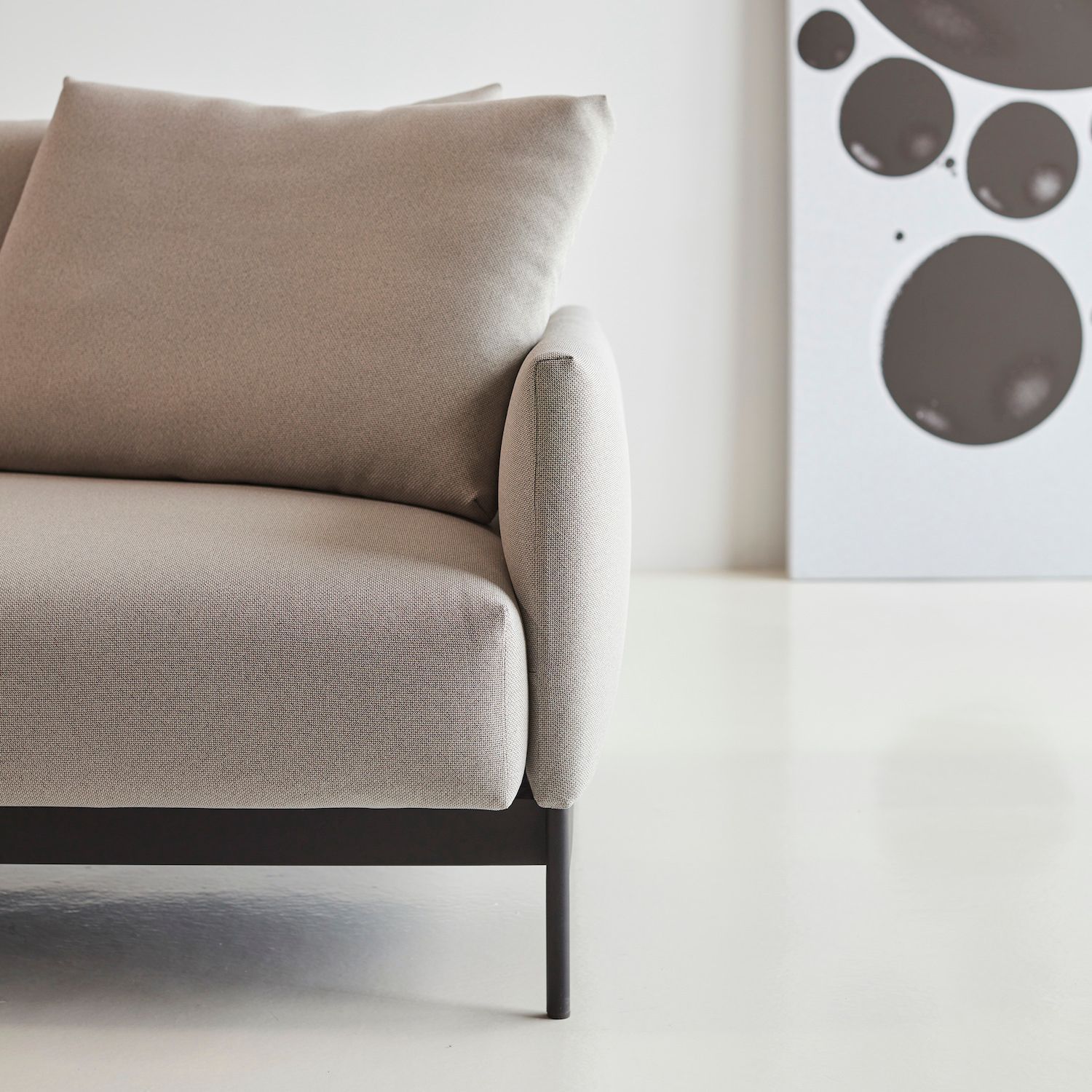 Divano con penisola Tokey B2 - Cura 764 Sand Grey