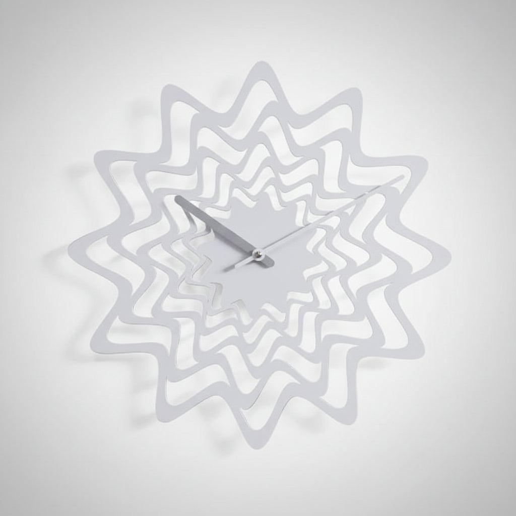 Orologio da parete Flux in metallo Nero Bianco