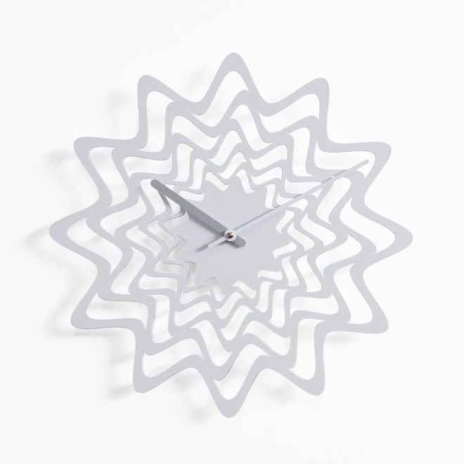 Orologio da parete Flux in metallo Nero Bianco