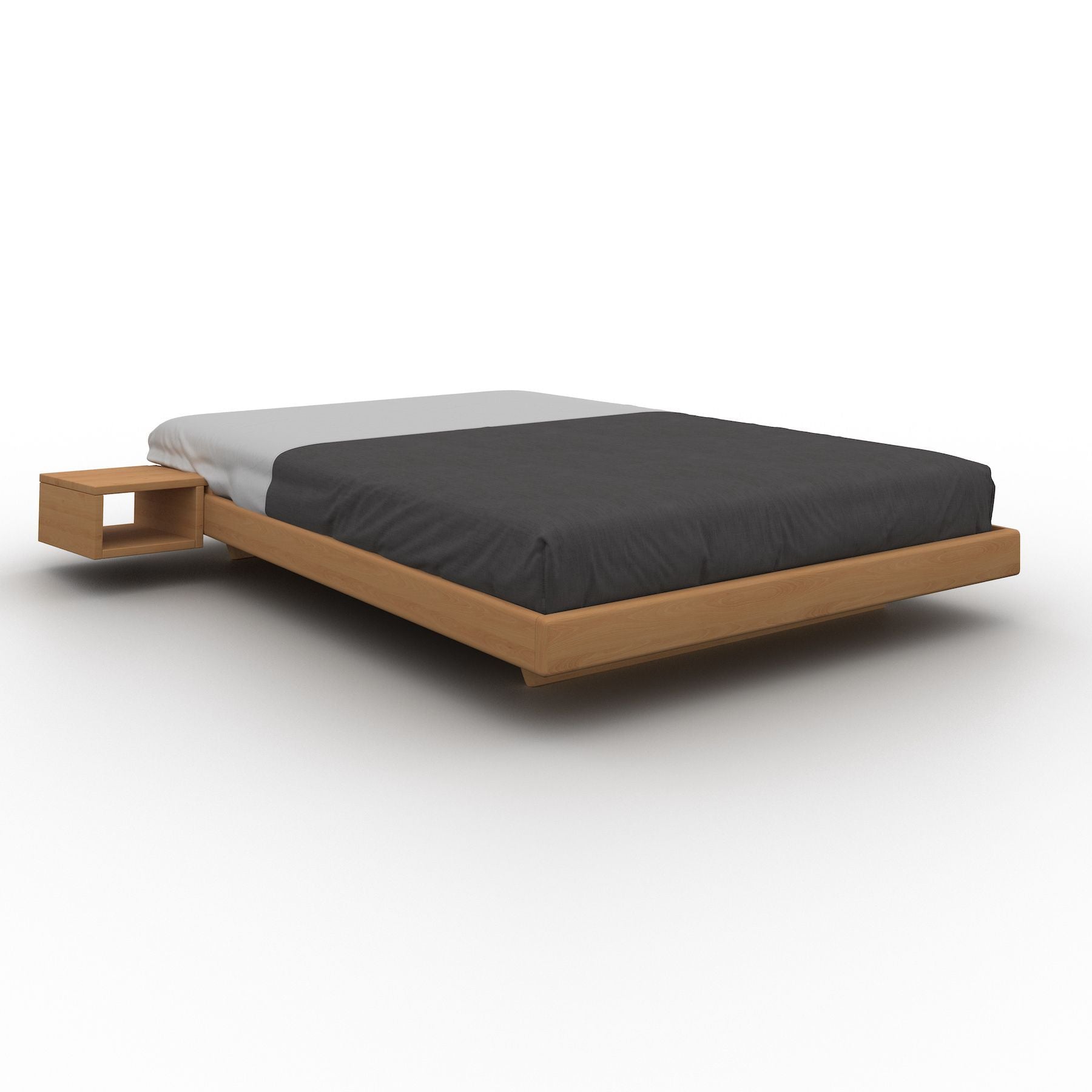 Letto in legno massello verniciato Soren Caramel