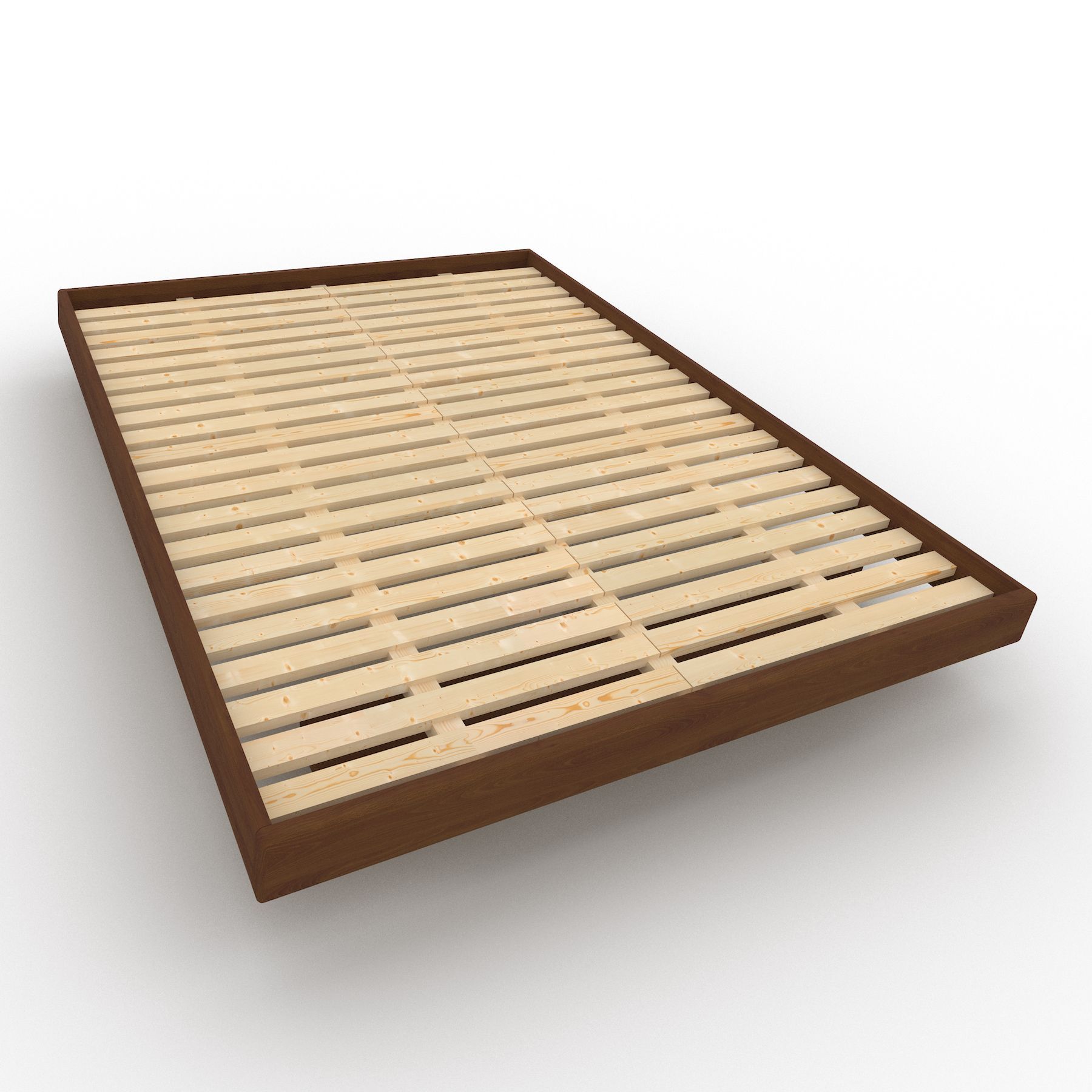 Letto in legno massello verniciato Soren Noce