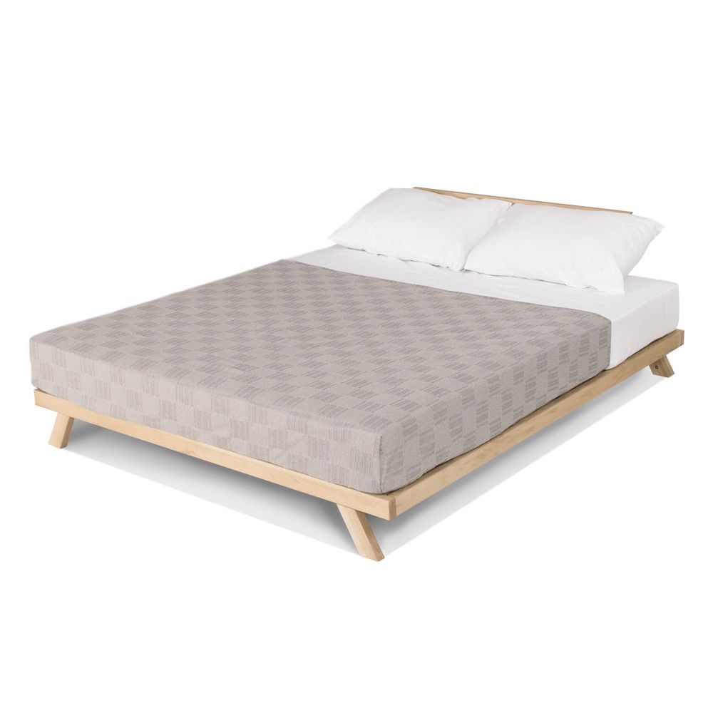 Letto in legno massello naturale o noce Alborg