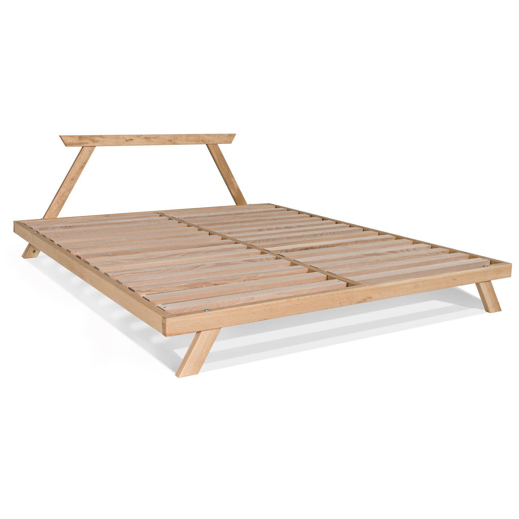 Letto in legno massello naturale o noce Alborg