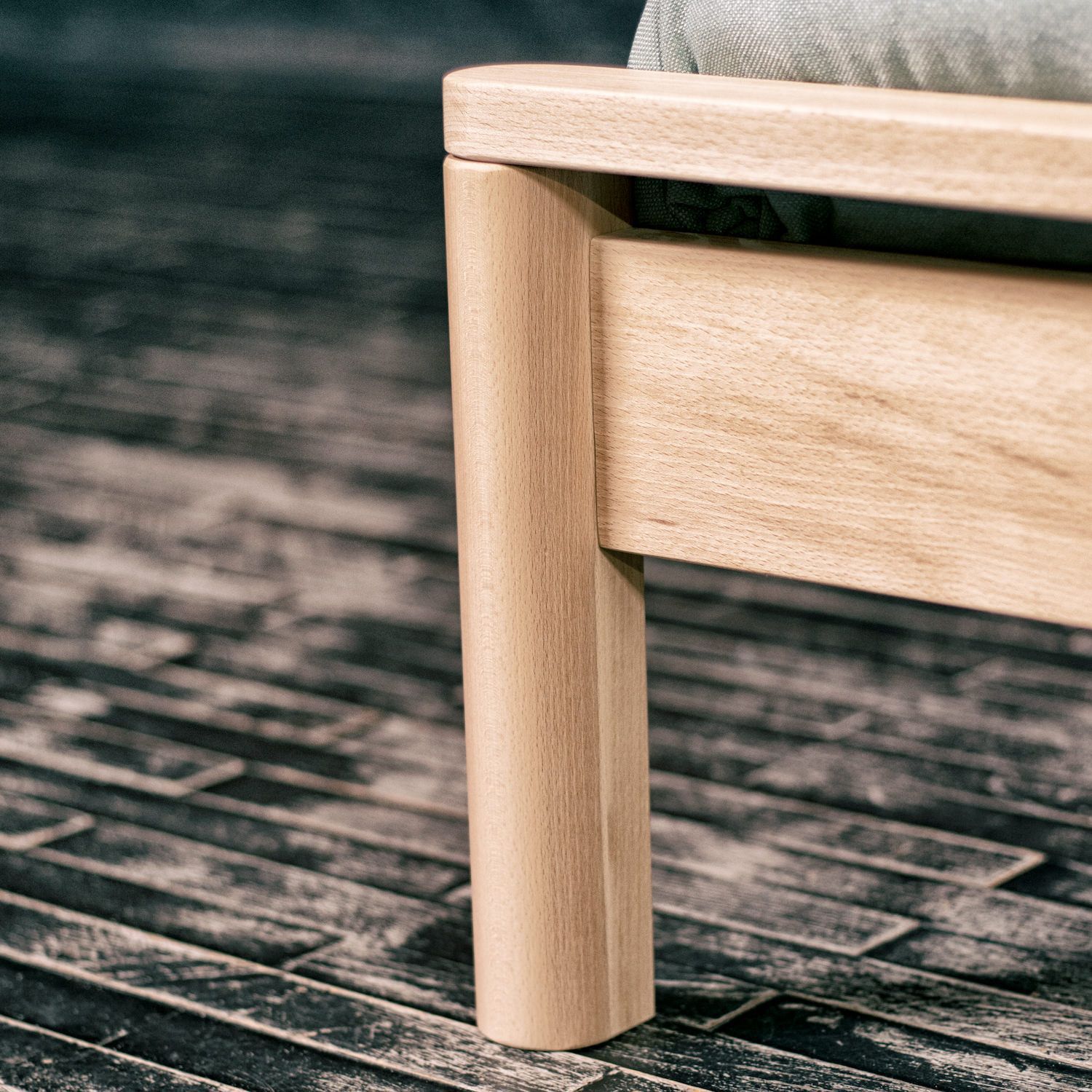 Letto in legno massello non trattato o verniciato Torben