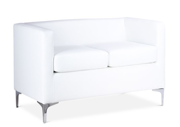 Divano sala attesa imbottito in simil-pelle Cubo