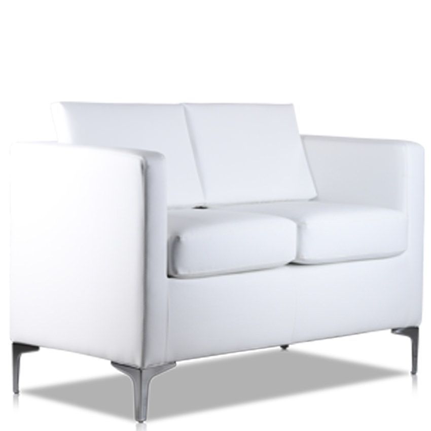 Divano sala attesa imbottito in simil-pelle Cubo