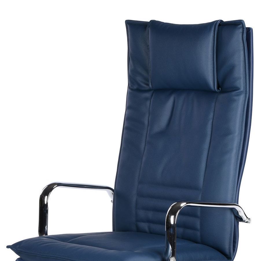 Poltrona da ufficio direzionale in vera pelle Roma