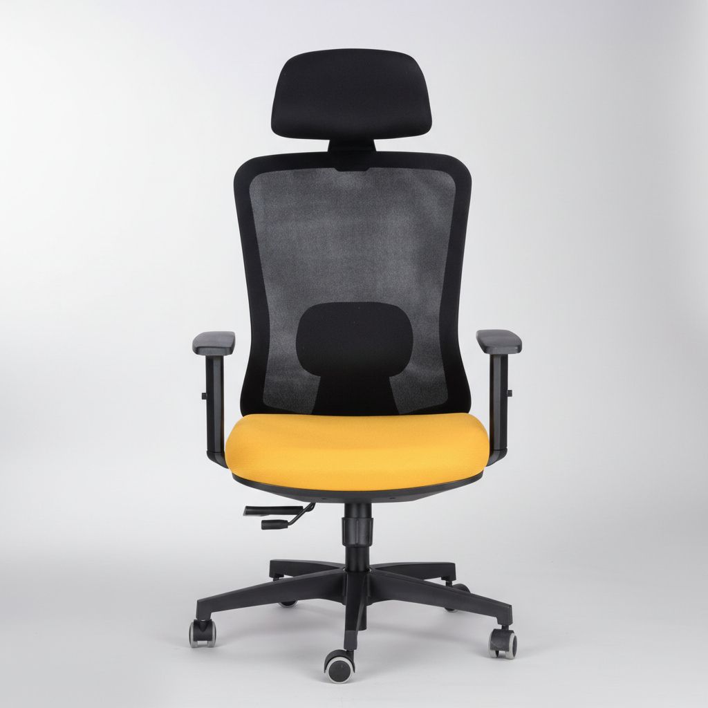 Poltrona ufficio ergonomica con schienale in rete Model Three