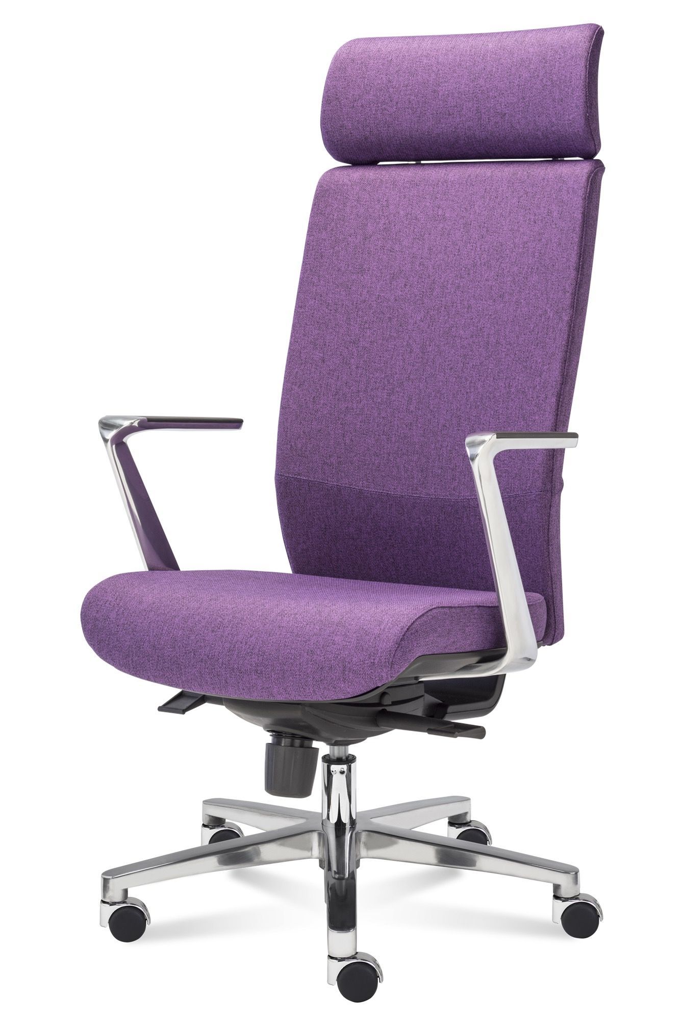 Poltrona da ufficio in vera pelle o tessuto Kira