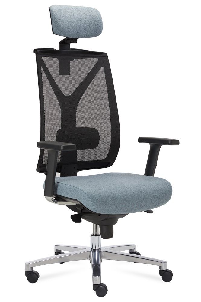 Sedia operativa per ufficio in ecopelle o tessuto Velvet