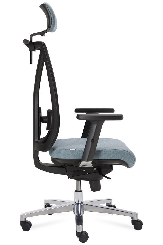 Sedia operativa per ufficio in ecopelle o tessuto Velvet