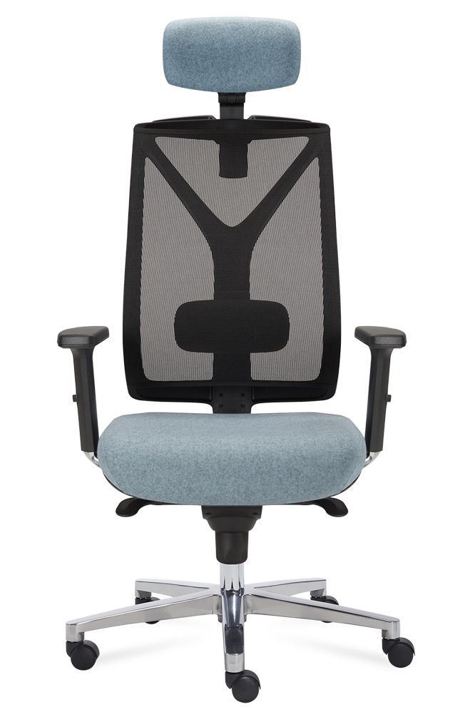 Sedia operativa per ufficio in ecopelle o tessuto Velvet