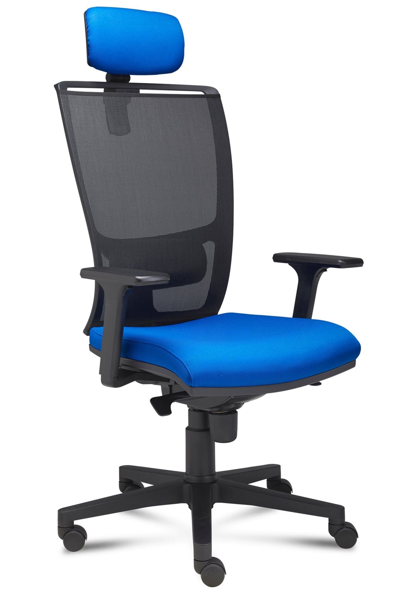 Sedia operativa per ufficio con poggiatesta e schienale in rete Zen