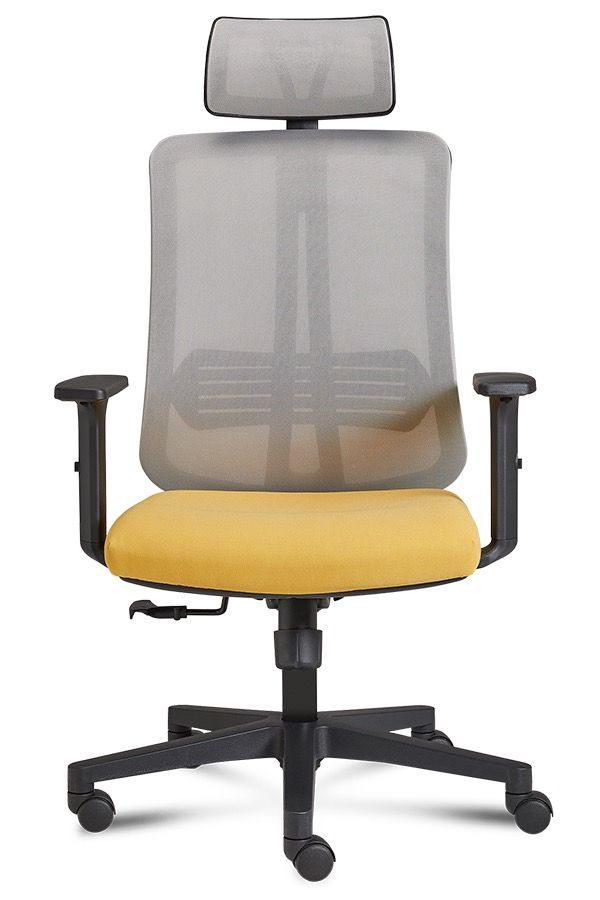 Sedia operativa ergonomica per ufficio in ecopelle o tessuto Onda