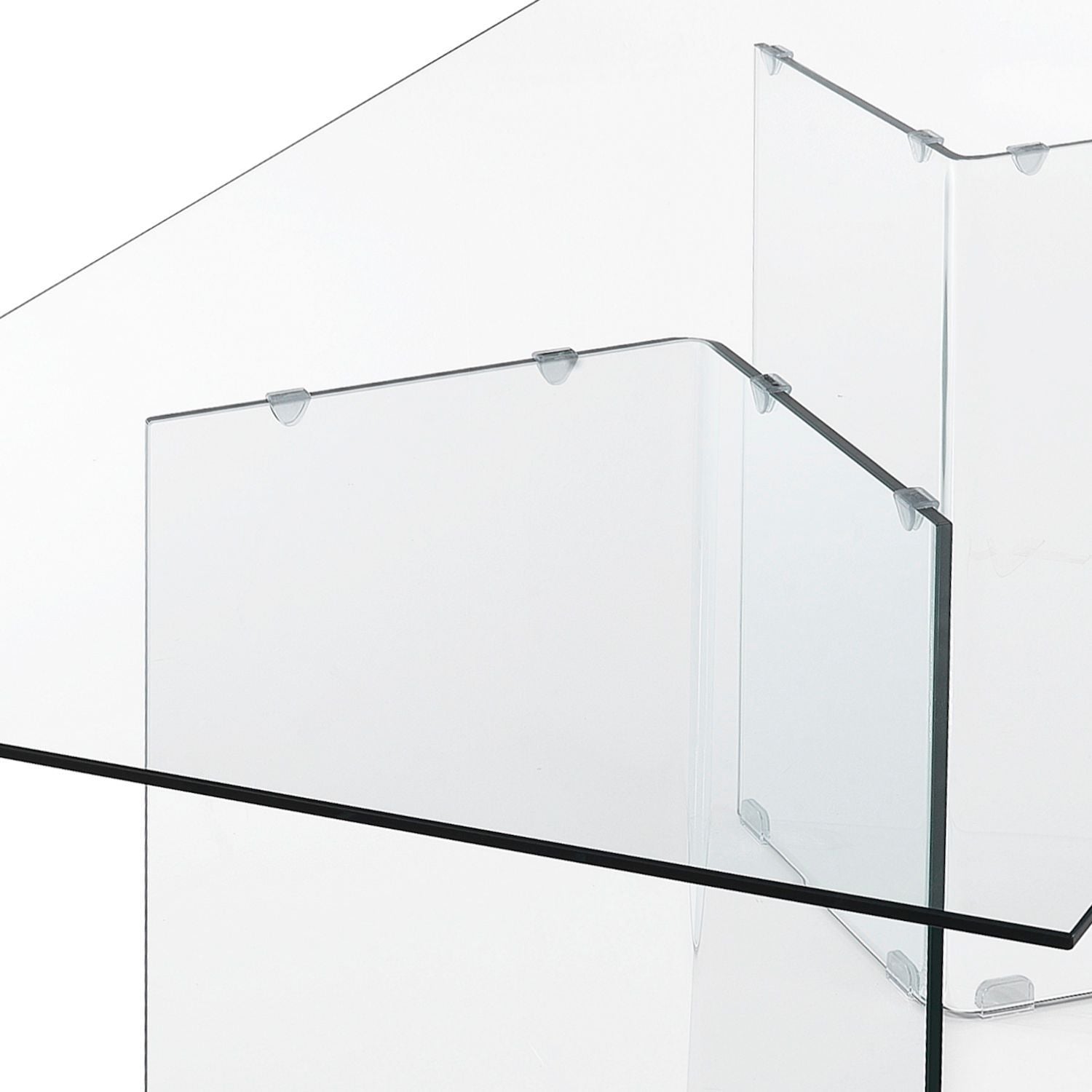 Scrivania in vetro temperato trasparente Emil 180