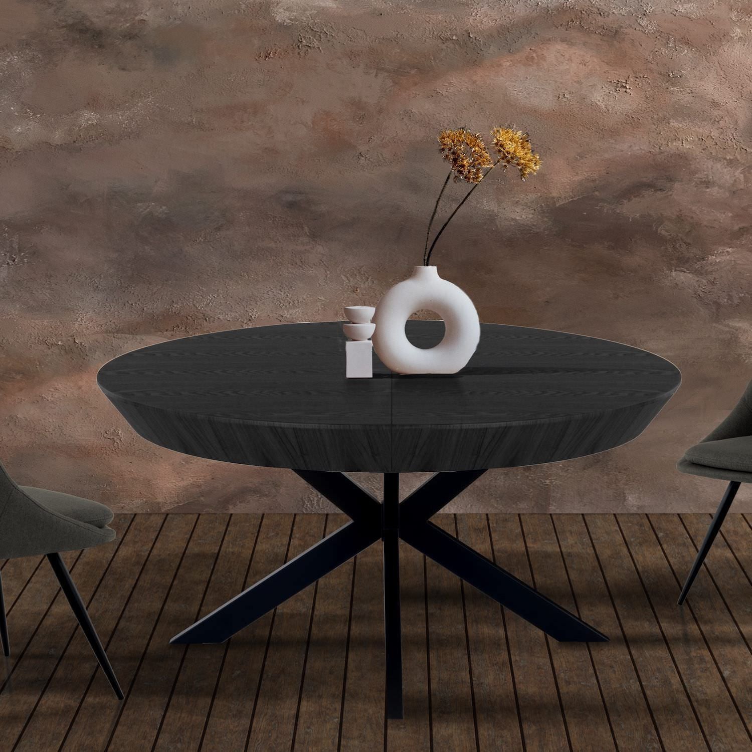 Tavolo rotondo allungabile Bjarne Black