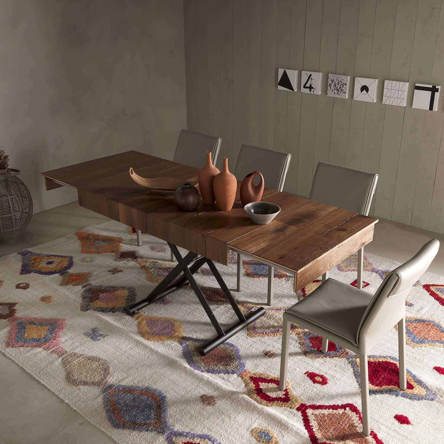 Tavolino trasformabile in tavolo da pranzo Double di Altacom