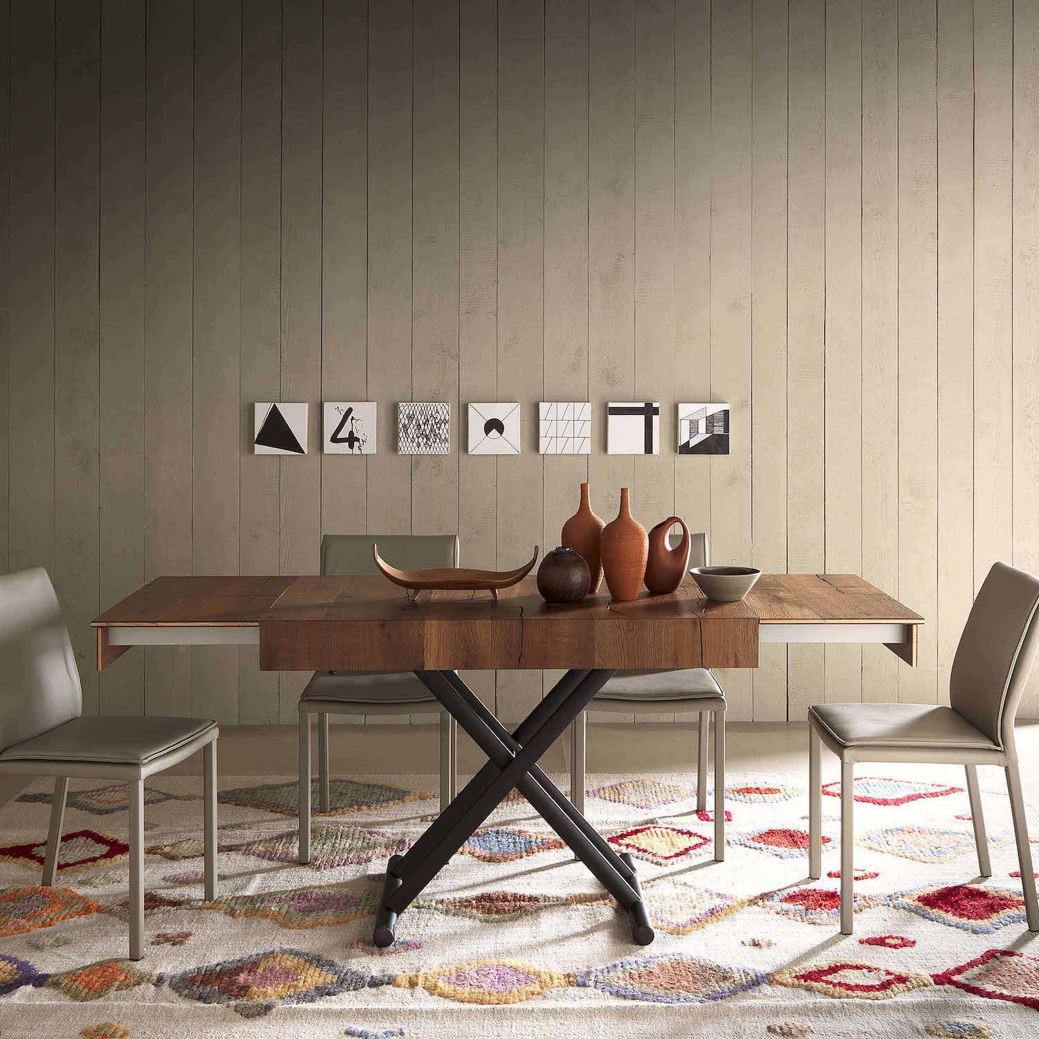 Tavolino trasformabile in tavolo da pranzo Double di Altacom