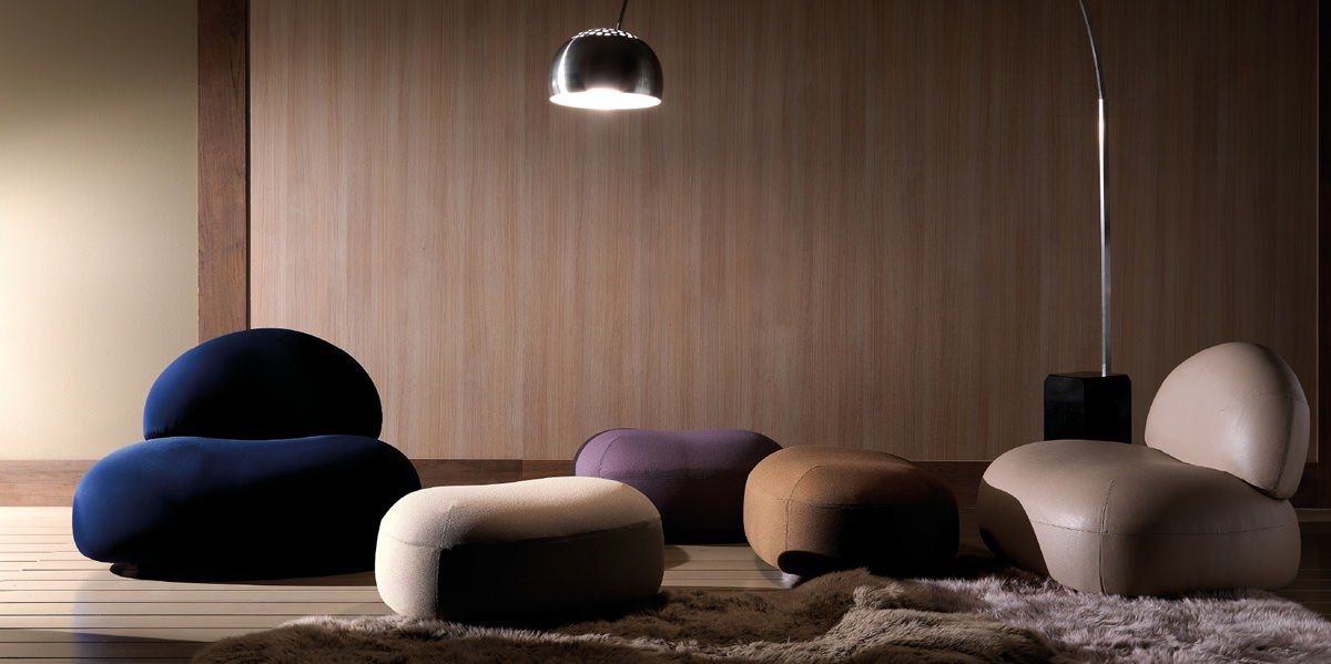 Pouf poggiapiedi design moderno Scoop