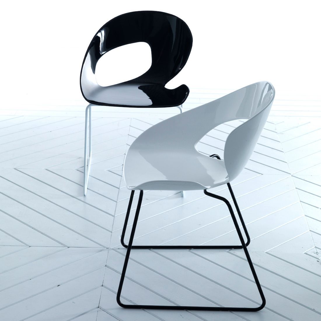 Sedia da cucina Minima Cantilever