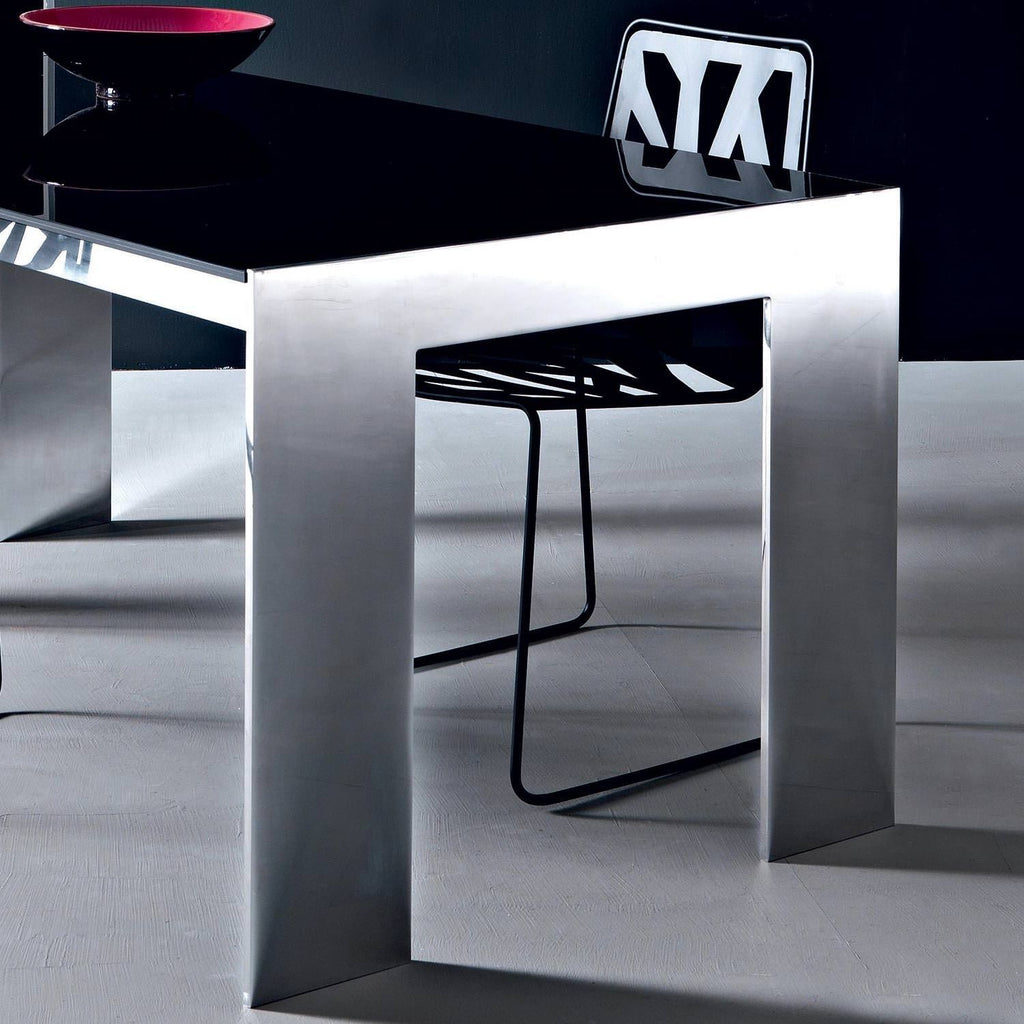 Tavolo design moderno in alluminio e vetro Touch