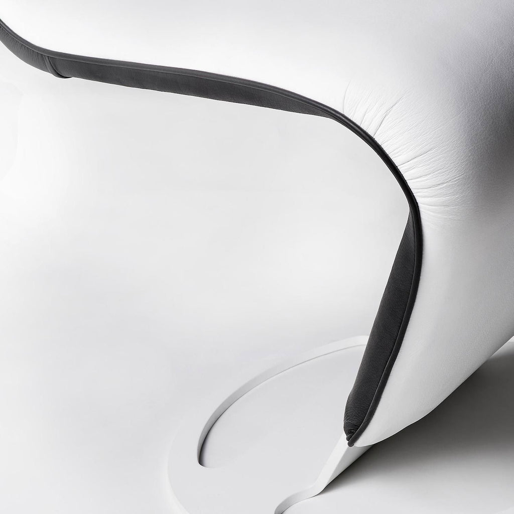 Sedia design moderno in tessuto o pelle Zig Zag